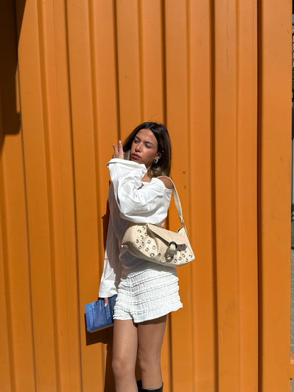 Retro bag in cream