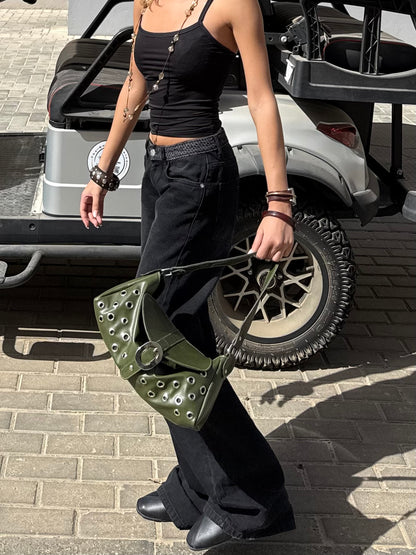 Retro bag in olive green